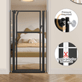 thumbnail image 6 of unipaws 56" Extra Tall Pet Gate, Clear Tall Cat Gate, 29.5-33.5" Wide No Drilling Pressure Mounted Dog Gate for Doorway, Hallway, Stairs, Black, 6 of 7