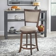 thumbnail image 3 of Simple Living  French Country 24-inch Counter Height Swivel Bar Stool Rustic Brown French Country, Country, 3 of 5