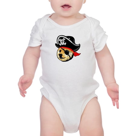Cute Pirate Dog Head Art Bodysuit Infant -Image by Shutterstock 12 Months