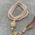 thumbnail image 5 of 6MM Tasbih Muslim Prayer Beads Islamic Style 99 Beads Pearls Charm Bracelet, 5 of 18