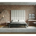 thumbnail image 5 of Jaxx Panelist Modern Padded Headboard – Set of 4 Wall Mounted Panels - Queen, Charcoal Microvelvet, 5 of 8