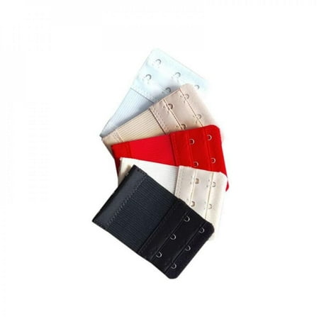 

Elaydool 2 Rows 3 Hooks Soft Bra Extender Strap Buckle Extension 5 Colors Women Intimates Bra Strap Belt
