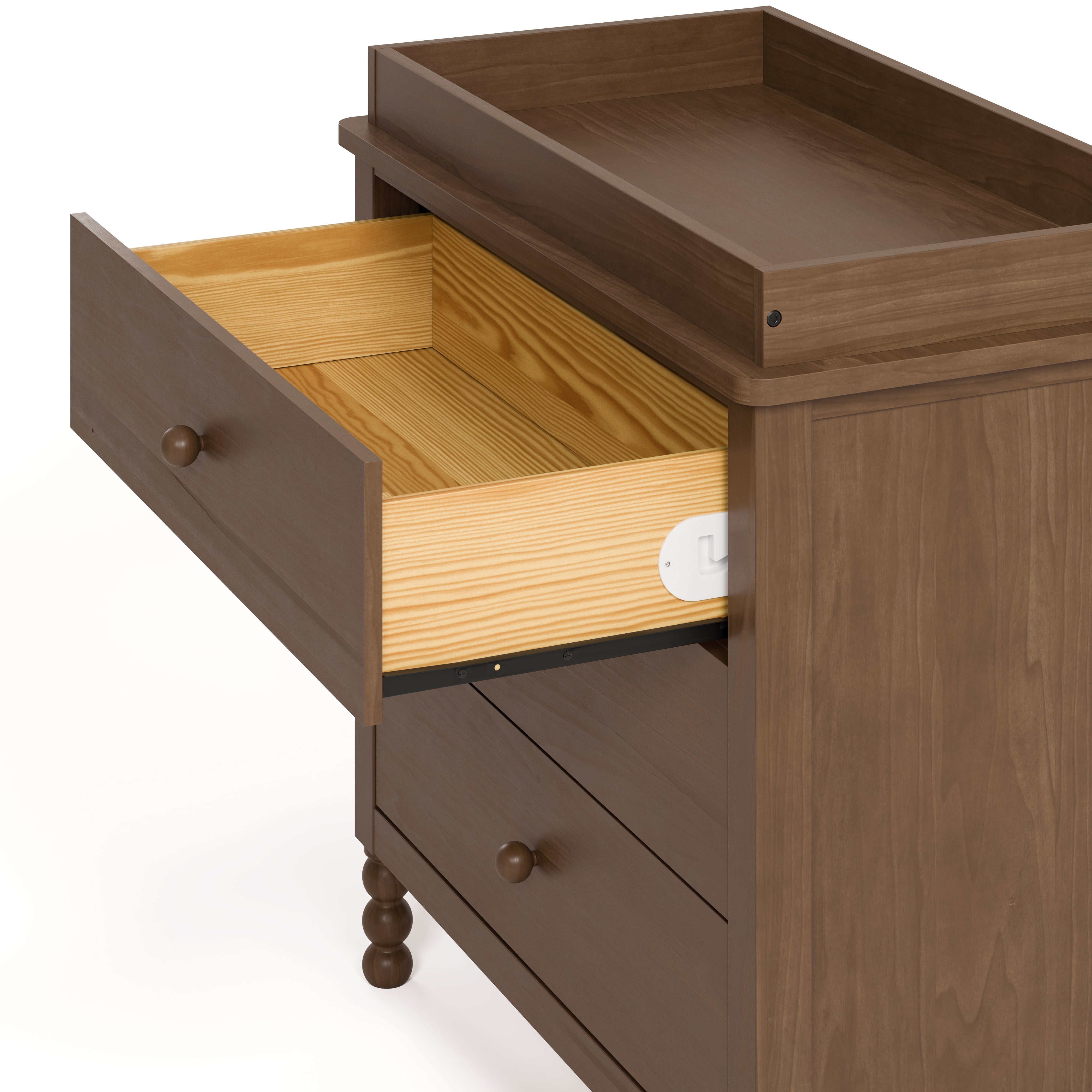 Art of Nursery by Storkcraft Rio 3 Drawer Chest with Removable Infant Changing Topper, Hazelnut
