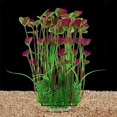 thumbnail image 1 of Decoraciones de plástico para acuarios con plantas grandes para acuarios, seguras para todos los peces, 40 cm x 18 cm, color morado, 1 of 5