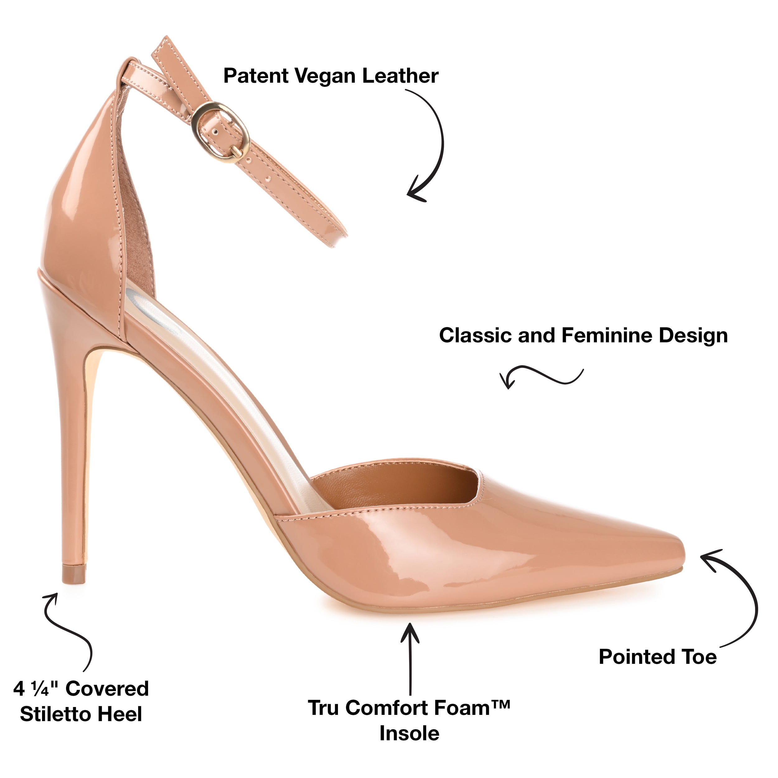Journee Womens Miriem Pointed Toe High Stiletto Pumps, Widths Available