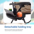 thumbnail image 5 of YRLLENSDAN Oversized Zero Gravity Chair Set of 2 with Adjustable Pillows & Cup Holder Tray, 250lbs Capacity Folding Lounge Chair Outdoor Zero Gravity Recliners for Adult, 5 of 7