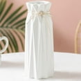 thumbnail image 4 of Farcauo Ceramic White Vase Flower Vase for Home Decor Modern Style 9.5 inch Tall Vase for Table Shelf Home Decor Vase for Fireplace Bedroom Kitchen Living Room Wedding Office Desk Birthday Gifts, 4 of 9