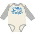 thumbnail image 3 of Inktastic Nautical My 1st Birthday with Blue Whale and Anchor Boys or Girls Long Sleeve Baby Bodysuit, 3 of 5
