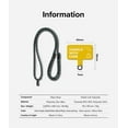 thumbnail image 6 of Ringke Holder Link Tarpaulin Yellow [Strap + Phone Tether Tab] for Cell Phone Case, Adjustable Lanyard Strap with Anti-Tearing Technology Pads for Universal Smartphone - Charcoal & Gray, 6 of 9
