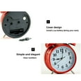 thumbnail image 6 of Clearance Items Vintage Metal Bell Alarm Clock – High Volume, Mute Function, Retro Red Design, Bedside Digital Clock for Heavy Sleepers, Students Wake Up, Loud Ring for Early Riser, 6 of 9