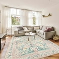 thumbnail image 5 of Lahome 8'x10' Washable Area Rug for Living Room with Non Slip Backing,Traditional Boho Rug,Low Pile Lightweight Carpet,Floral Print Mat,Better Home,Washable Machine for Bedroom,Pink, 5 of 18