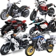 thumbnail image 2 of Bloques de construcción de modelo de motocicleta para niños, juego de vehículos de carreras de ciudad, Kits de MOC todoterreno, juguetes de construcción para niños, 2023, 2 of 4