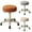 Orange, variant on GAMBE Modern Vanity Stool PU Leather Swivel Vanity Chair, Adjustable Height,for Home Makeup Room,Off-white