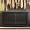 thumbnail image 4 of BOSHIRO Dresser for Bedroom, 6 Drawer Wood Chest of Drawers, Storage Dressers Clothes Organizer for Closet, Living Room, Dining Room, 4 of 6