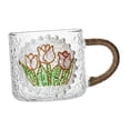 thumbnail image 1 of Vaso de vidrio para helado, decoración con diseño floral, novedoso hervidor portátil para Taza de agua, 1 of 9