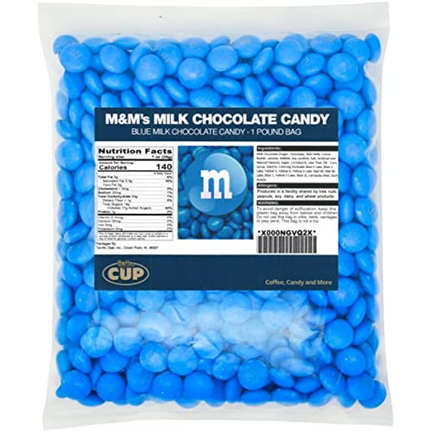 Blue Milk Chocolate M&Ms Candy (1 Pound Bag)