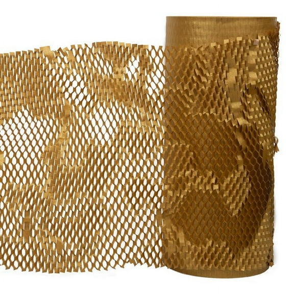 JAM Paper Honeycomb Packing Paper Roll, 322.5 sq ft, 80 GSM, Gold, 1/Pack