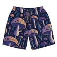 thumbnail image 4 of Bixox Men's Floral Hippie Mushrooms printing Casual Classic Fit Short Summer Beach Shorts, 4 of 6
