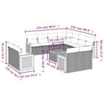 thumbnail image 2 of vidaXL 12 Piece Garden Sofa Set with Cushions Black Poly Rattan, 2 of 5