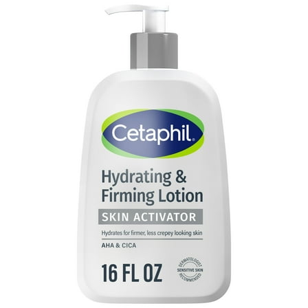 CETAPHIL Skin Activator Hydrating & Firming Body Lotion 16oz, Mandelic Acid (AHA) and Centella Asiatica (CICA) Body Moisturizer, Hydrates and Firms Aging Skin, Anti-Aging Body Skin Care