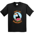 thumbnail image 3 of Inktastic Save the Rainforest Toucan Illustration Youth T-Shirt, 3 of 5