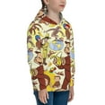 thumbnail image 4 of Curious George Boys Girls 3D Print Casual Pullover Hoodies Hooded Sweatshirts Tops Blouse with Pocket Age 6-16, 4 of 5