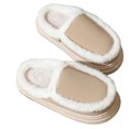 thumbnail image 6 of Viluyesy Womens Fuzzy Platform Slippers, Fleece Lining Cozy Warm Memory Foam Winter Slip On House Suede Shoes Khaki, 6 of 9