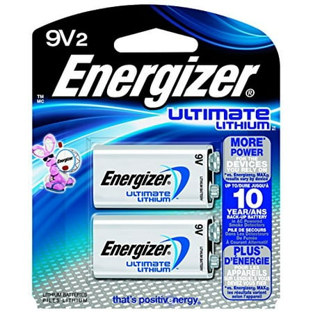 Energizer Ultimate Lithium 9V Battery 2 Count (Best 9v Battery Brand)