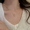 thumbnail image 2 of 2Pcs Pearl Necklace for Women- 14K Gold-plated/White Gold-plated Dainty Pearl Necklace for Women, 2 of 9