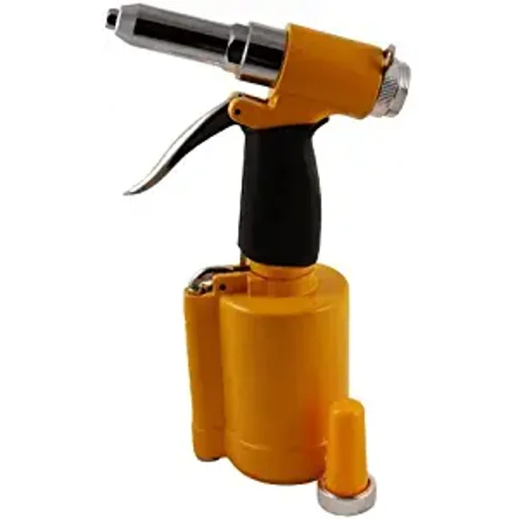 Hydraulic Air Powered Riveter Gun Kit Steel Blind Rivet Setting Set with 3 Common Size Rivets Included (Sets Rivets Into 3/16â€ Steel)