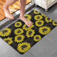 thumbnail image 4 of Black Sunflower Pattern Bathroom Rugs Mat,Non Slip Microfiber Bathroom Rug,Rubber Backing,Soft Bathroom Mats for Bathroom Floor,Tub and Shower,20x32in(50x80cm), 4 of 5