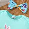 thumbnail image 5 of Kaprioy My First Easter Baby Girl Outfit Girls Clothes Infant Baby Girl Easter Outfits Cute Easter Alphabet Egg Printed Dress Headband 3PCS Set, 5 of 9