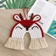 thumbnail image 3 of Decoración de pared de arcoíris con animales de macramé para colgar en la pared, adorno tejido a mano para habitación Ciervo rojo, 3 of 8