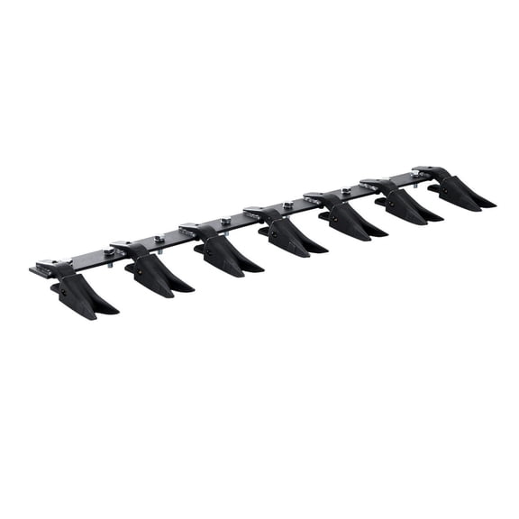 53'' Bucket Tooth Bar, Heavy Duty Tractor Loader Teeth, 4560lbs Capacity, Fits 1/2" Cutting Edges, No Drill, Curved Shank for Digging