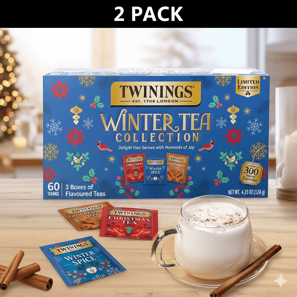 Twinings Winter Tea Collection Gift Set, 3 Boxes 60 Count -2 Packs