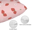 thumbnail image 3 of Pofeuu Hand Drawn Strawberry Print Polyester Microfiber Plush Pillowcases, Super Soft and Cozy Pillow Case Covers with Envelop Closure（Pillow core not included）-14"x20", 3 of 6