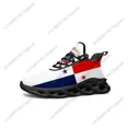 thumbnail image 1 of Zapatillas deportivas planas con bandera panameña para hombre y mujer, deportivas Aaron para correr, con cordones, de malla, hechas a medida, color negro., 1 of 6