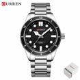 thumbnail image 1 of CURREN 8450 Men's Quartz Watch Business Blue Green Clock Analog Display Stainless Steel Strap Wrist Watches for Male, 1 of 3