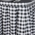 thumbnail image 6 of Efavormart Checkered Table Skirt | 21FT | White/Black | Buffalo Plaid Gingham Polyester Table Skirts, 6 of 6
