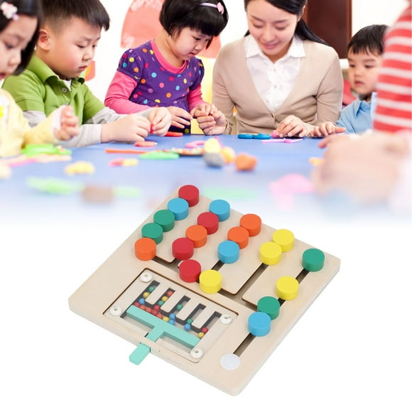Color Matching Puzzle Board, 5 Colors Color Matching Slide Puzzle for Home for Kindergarten