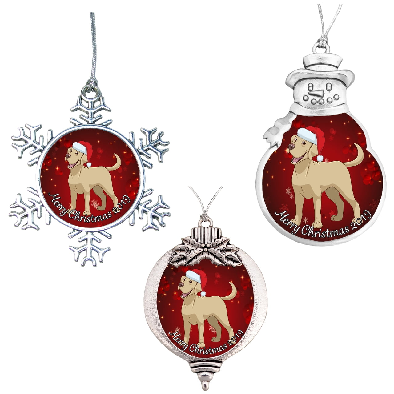 i love my dog ornament