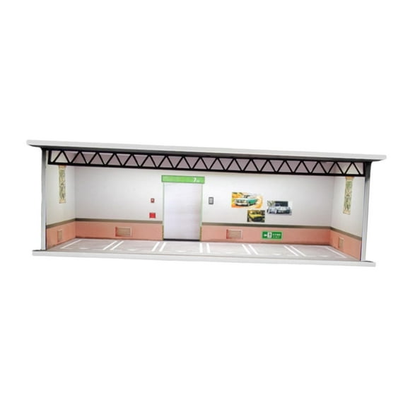 lionlar 1/64 Model Car Display Case DIY Assembly Decoration Miniature Scenario Model Style F