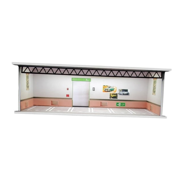 lionlar Vitrine de Modèle de Voiture 1/64 Décoration d'Assemblage DIY Scénario Miniature Style F