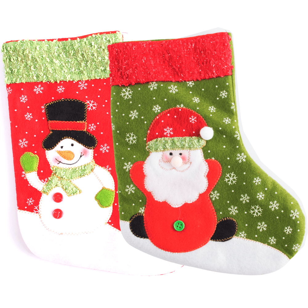 2Pcs Photo Frame Santa Socks Christmas Stockings Candy Gift Bags Hanging Decor