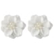thumbnail image 1 of Pendientes de perlas Diseño de pendiente blanco Pendiente de moda con flor, 1 of 4