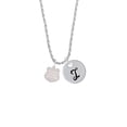 thumbnail image 2 of Delight Jewelry Stainless Steel Keep Her Safe Police Badge - Silvertone Script Initial Disc - I - Charm Necklace, 20"+3", 2 of 4
