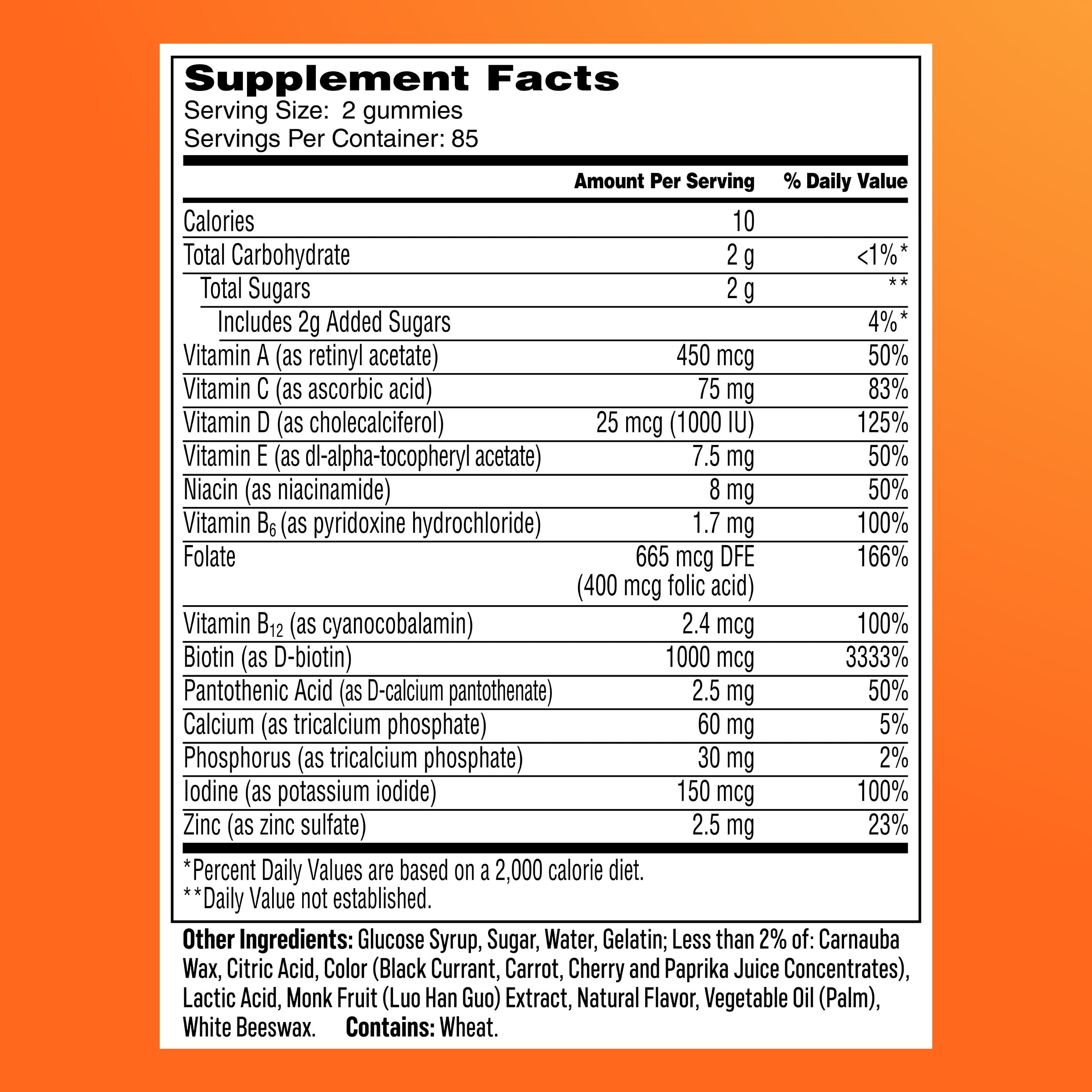 One A Day Womens Multivitamin Gummy with 1000mcg Biotin, for Hair, Skin & Nails, 170 Count