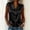 *Black, variant on ClodeEU Women's Collared Sleeveless Button Down Satin Shirt,Casual V Neck Solid Blouse Pink,Women's Plus L
