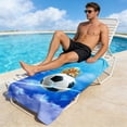 thumbnail image 5 of Partheme 55x28 in Beach Towel , Soccer Quick Dry Sand Beach Towel for Boys Personalized Beach Towel Pool Camping Travel Towel Soft Beach Blanket Bath Shower Towel , B, 5 of 6