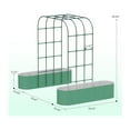 thumbnail image 6 of Steel Raised Garden Bed Kit with 89" Rust-Proofs Trellis Arch - 2 in 1 Vertical Gardening System for Climbing Plants & Flowers | Heavys-Duty Outdoor Planter Box Tool-Free Assembly, 6 of 8